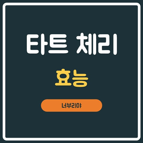  타트체리 효능 제대로 알고 주스,즙,분말가루,원액,젤리등으로 섭취하자!