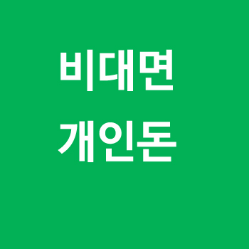 비대면 개인돈