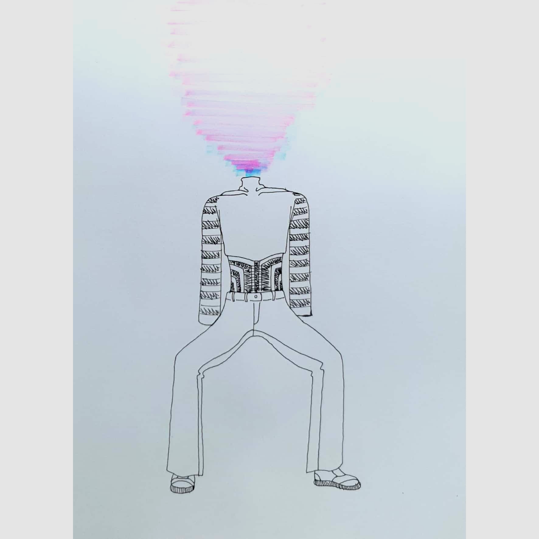  얼굴을 연기로 가린 인물