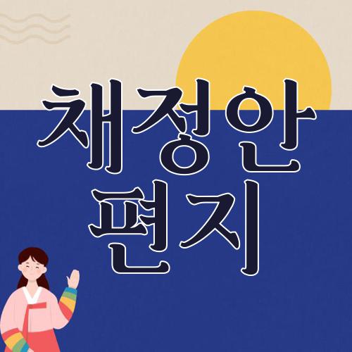 채정안 편지