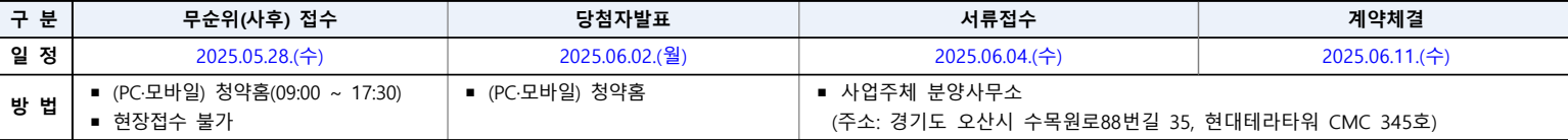화성비봉-B2블록-호반써밋-무순위2차-청약일정