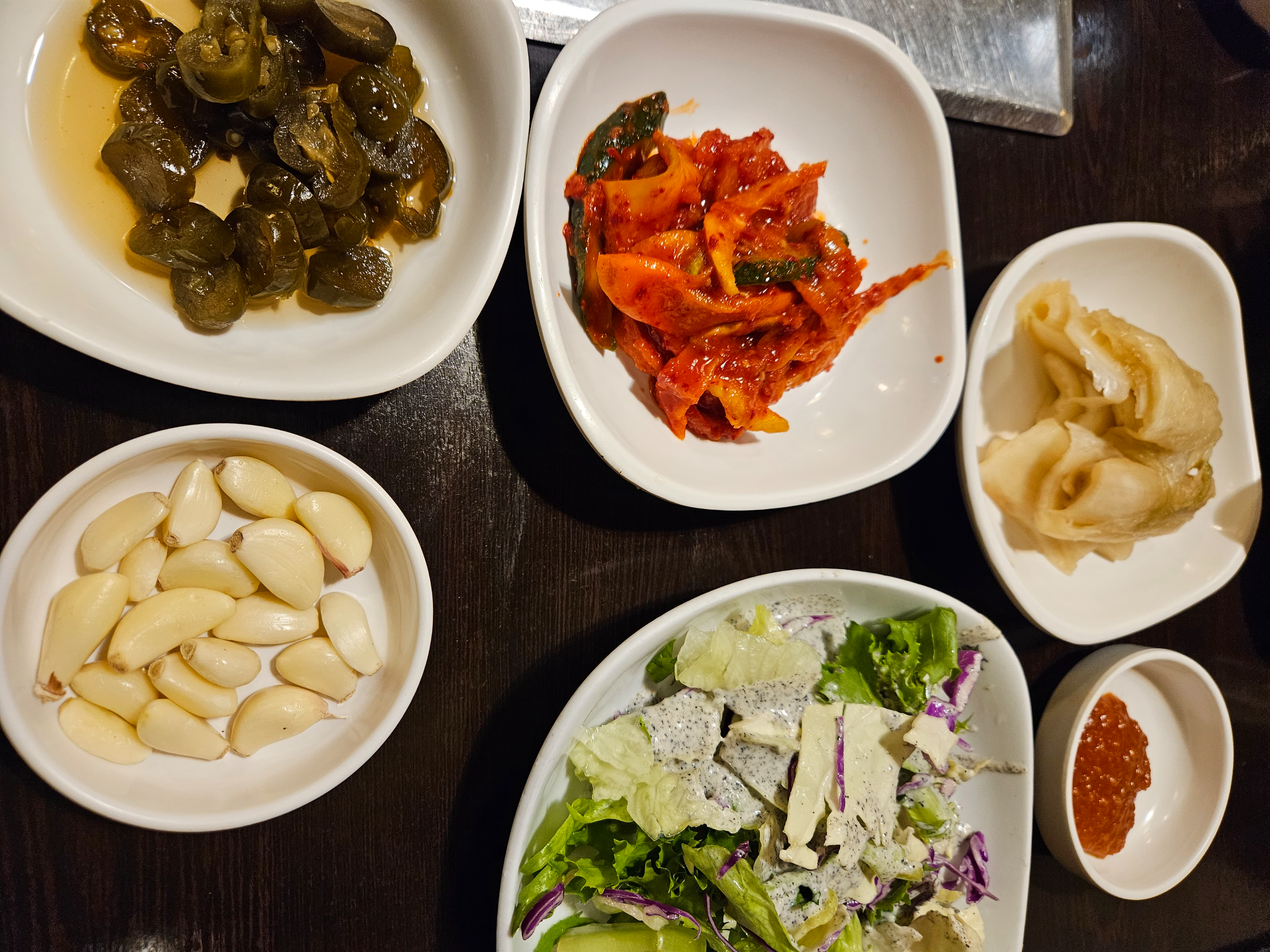 청계산 맛집 오리구이 옛골토성 반찬 사진