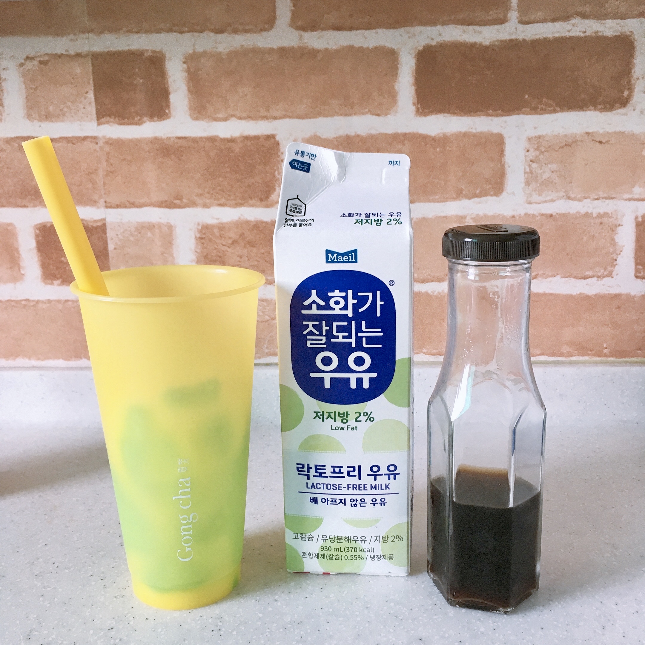  홈카페 콜드브루라떼 만들기 ~ with 공차 컬러체인지 콜드컵