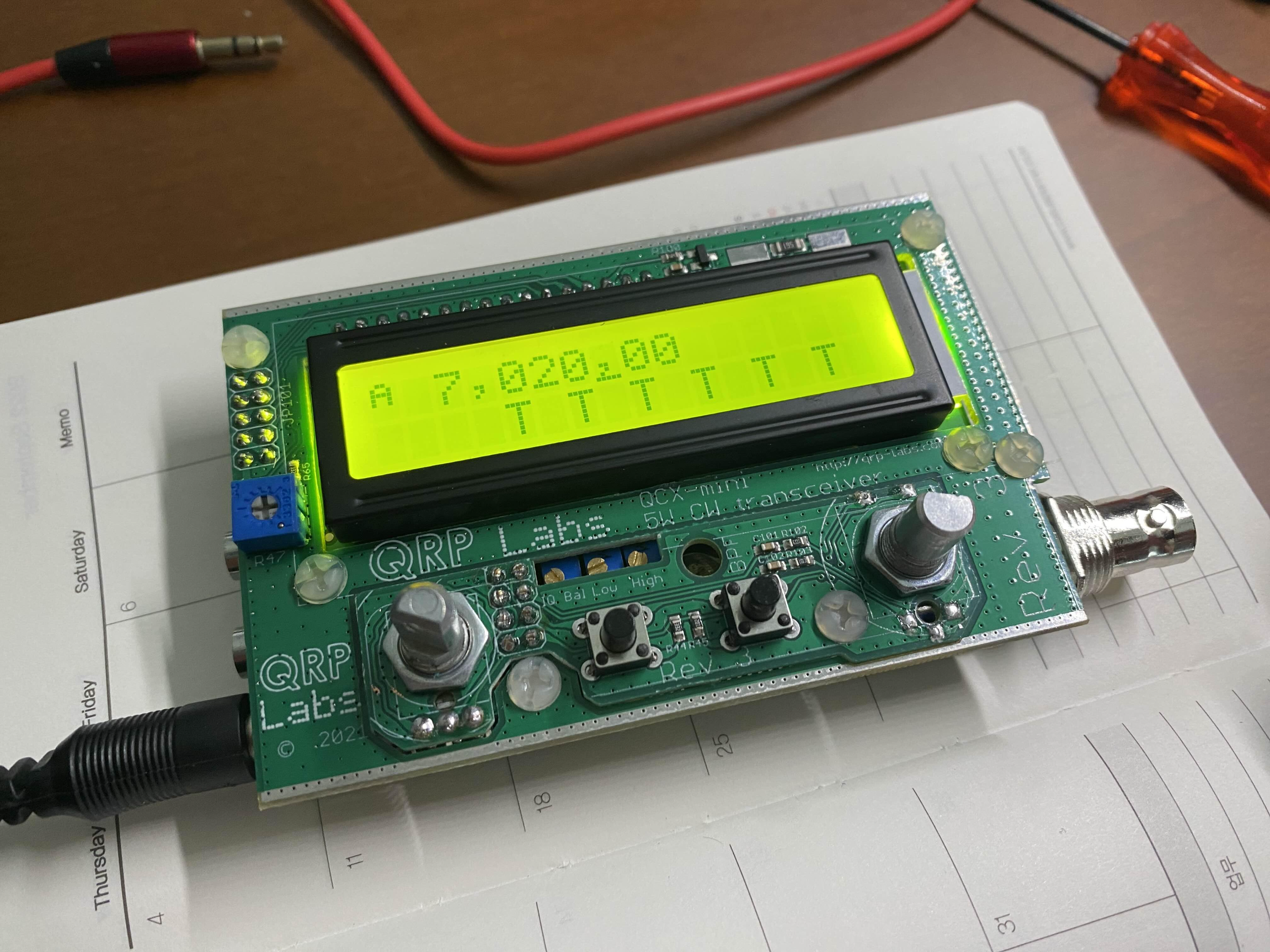  QCX-MINI 5W CW 트랜시버 수리 완료 QCX-MINI 5W CW Transceiver Repair Completed