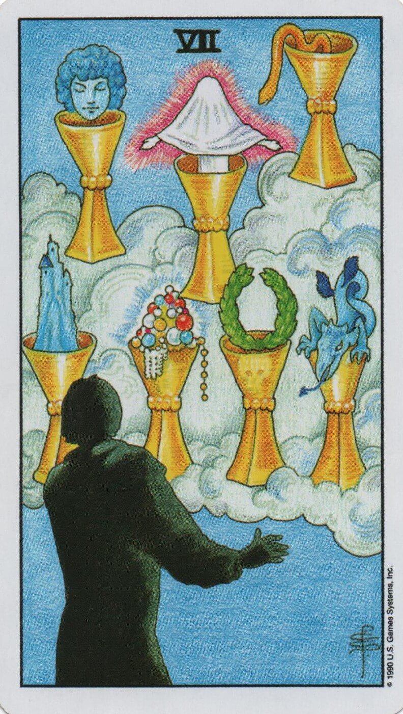  [타로 마이너카드]Seven of Cups 컵7 카드 정방향/ 역방향 뜻, 의미, 상징