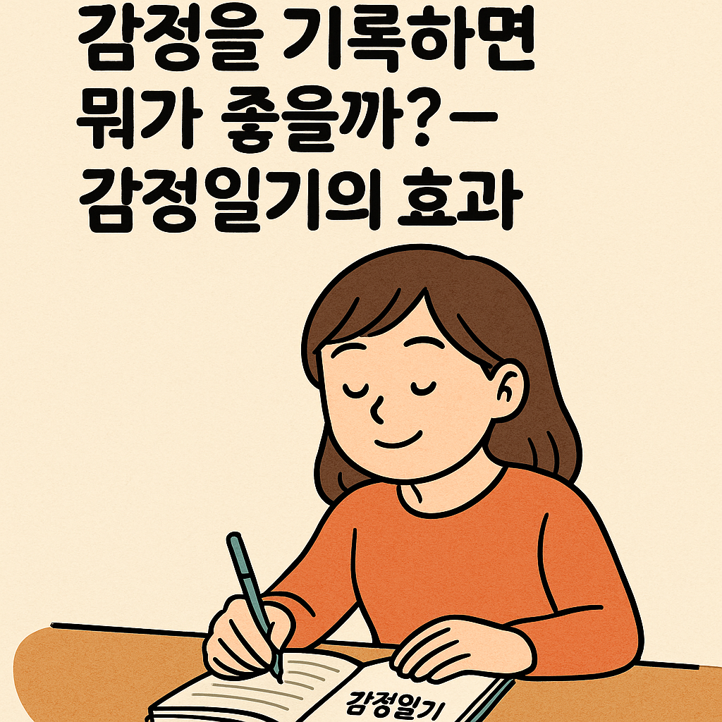 감정을 기록하면 뭐가 좋을까?