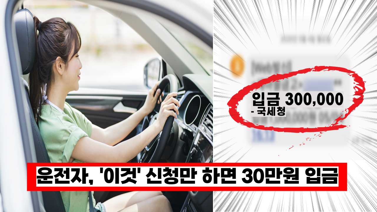  '운전자라면 바로 신청하세요' 소득, 재산 조건없이 매년 30만원씩 입금되는 지원금