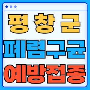 강원도 평창군 폐렴구균 백신 무료 예방접종 비용지원 가격 신청방법 대상자 간격 13가 15가 20가 23가