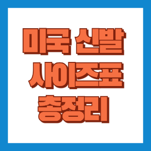 미국 신발 사이즈 총 정리