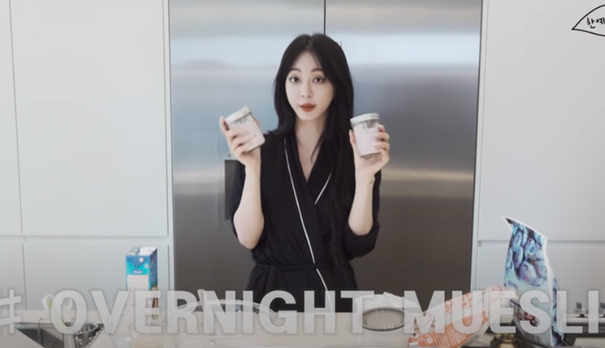  한예슬 오트밀, 간단하게 먹을 수 있는 뮤즐리! 오버나이트 오트밀 만들기!