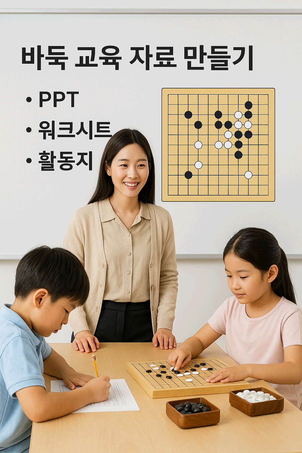 바둑 교육 자료 만들기: PPT, 워크시트, 활동지 제작법