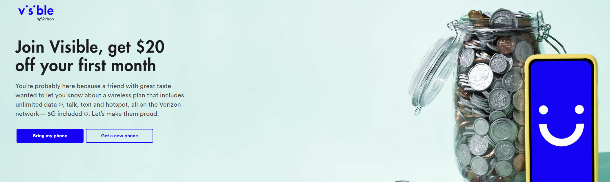 미국 휴대폰 통신사 민트모바일과 비지블 개통과 할인 코드 [Mint mobile, Visible Referral code]