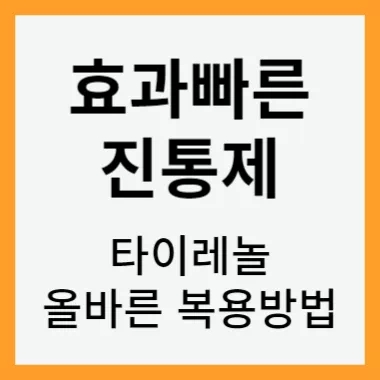 효과빠른 진통제 타이레놀 썸네일