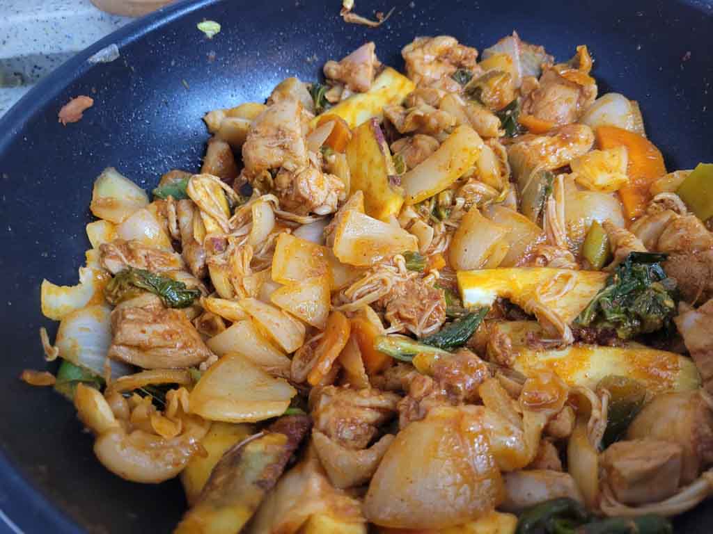 닭갈비 조리 완성