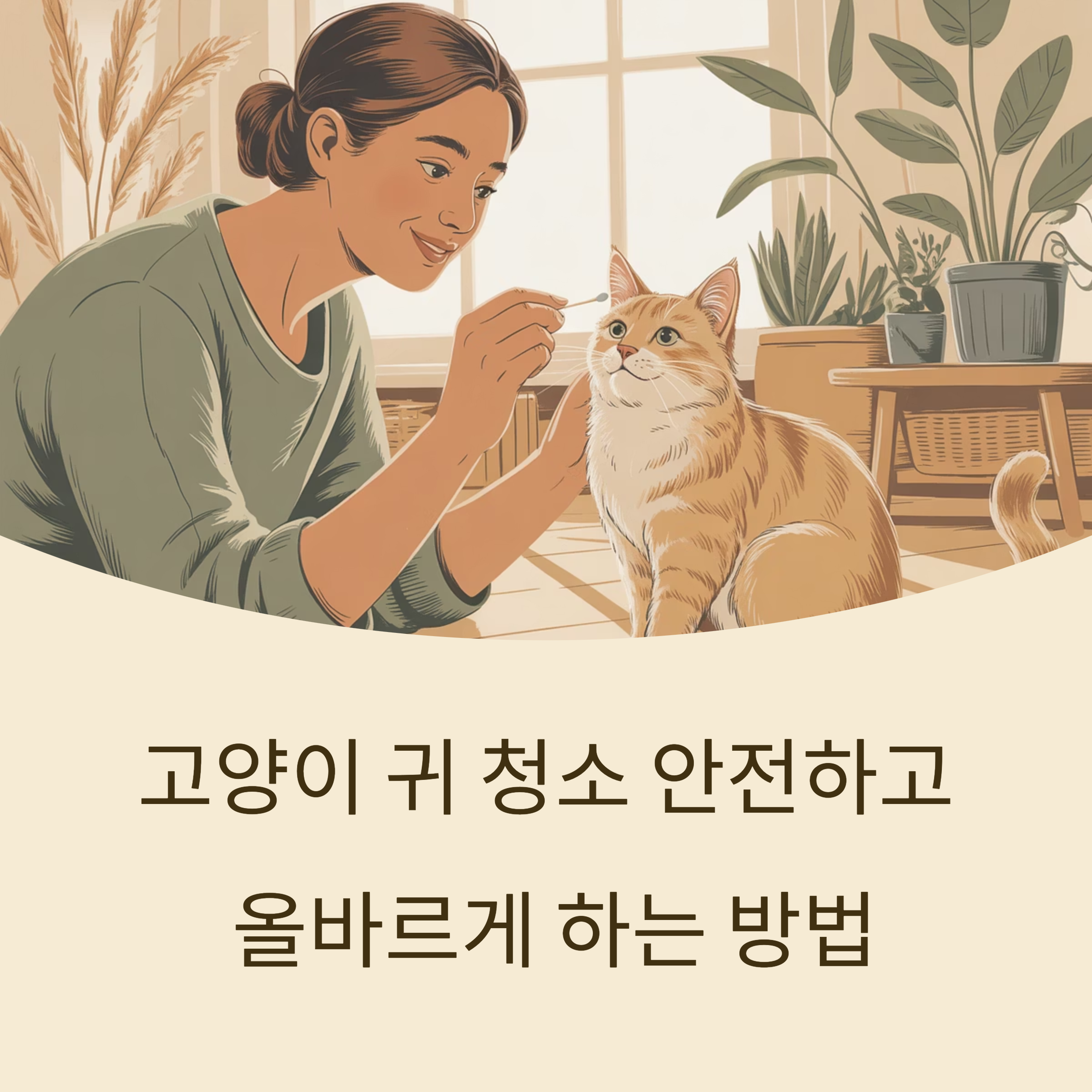 고양이 귀 청소 안전하고 올바르게 하는 방법