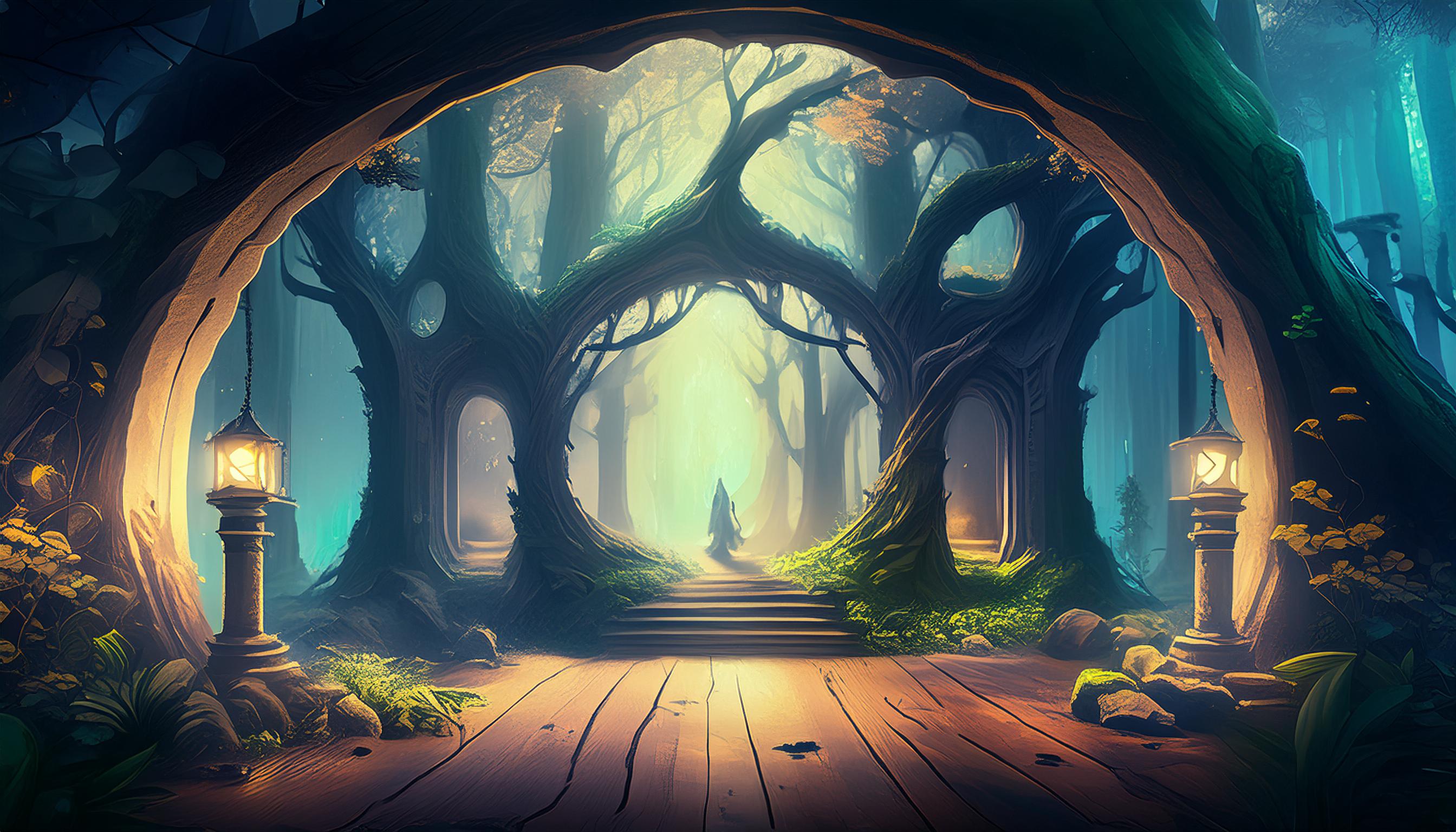 Fairy house and mysterious forest