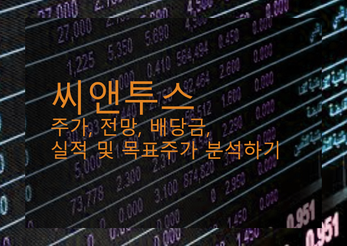  씨앤투스 주가, 전망, 배당금, 실적 및 목표주가 분석하기