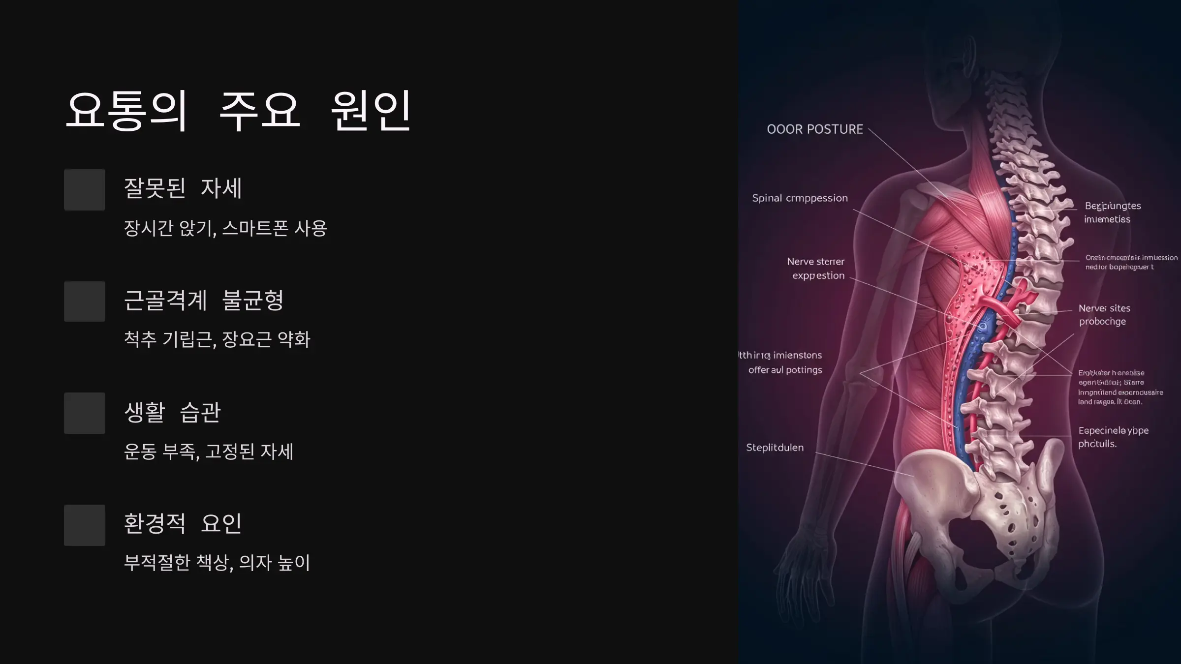 요통의 원인과 일상생활 속 누적된 부담