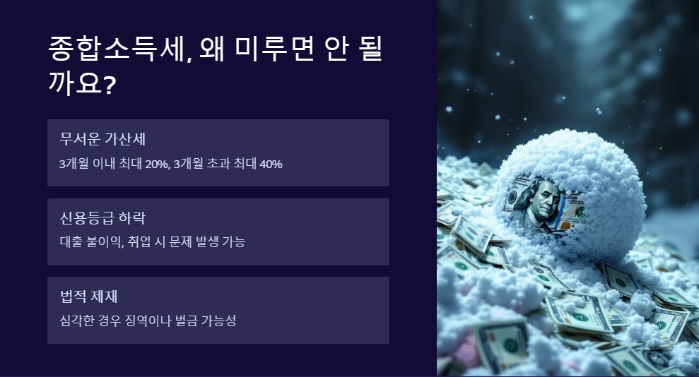 종합소득세 신고 미루면 안 되는 이유와 불이익