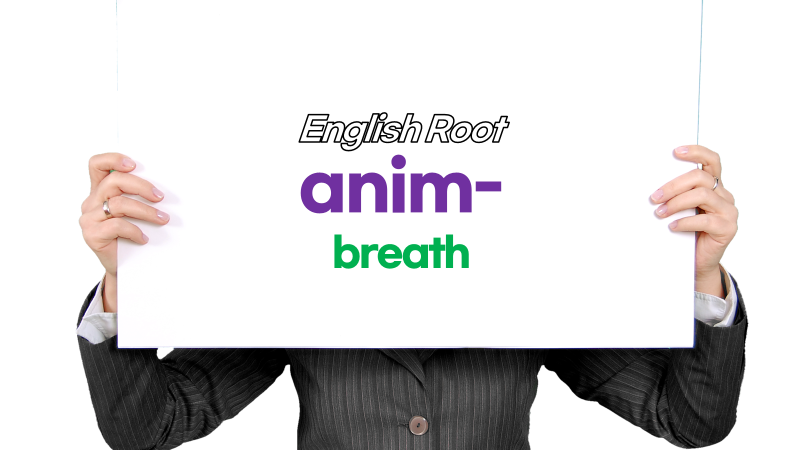 ENGLISH ROOT WORD: anim- from Latin anima