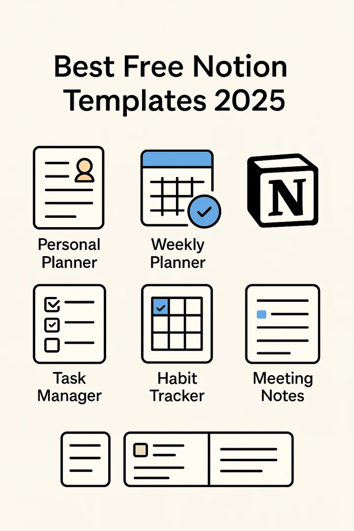 BEST Free Notion Templates 2025 리스트