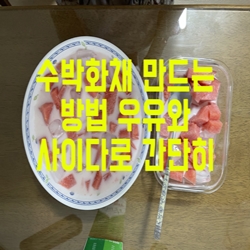  수박화채 만드는 방법 우유와 사이다로 간단히