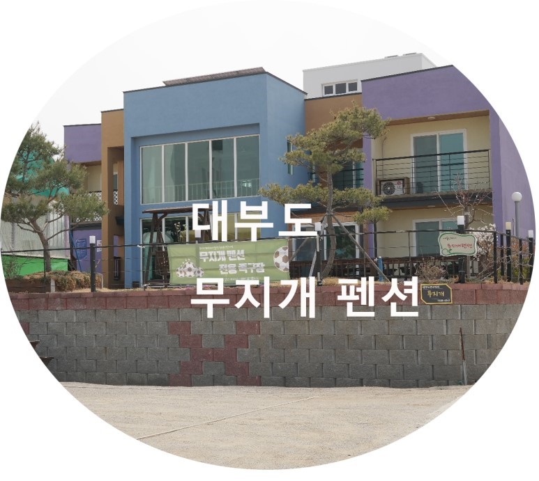  대부도 무지개 펜션 후기 & 소개 ( 전용 족구장이 있는 독체 펜션)