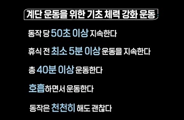 계단운동을위한기초체력강화운동