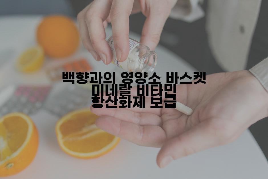 백향과의 영양소 바스켓 미네랄 비타민 항산화제 보급