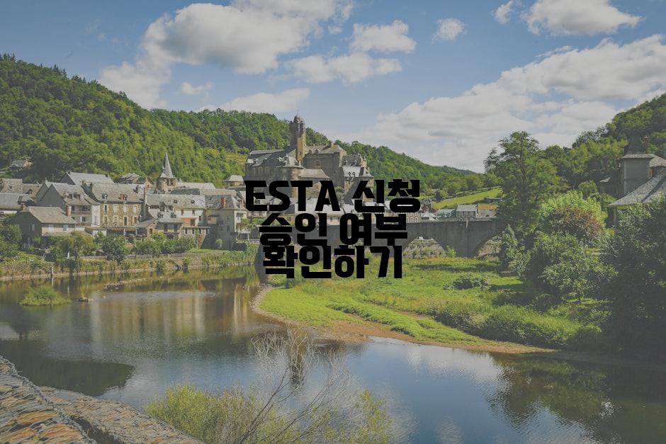 ESTA 신청 승인 여부 확인하기