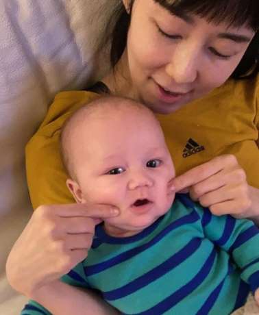  '43세 비혼모' 사유리, 똘망똘망 혼혈子 엄마 닮았네 "내 전부"