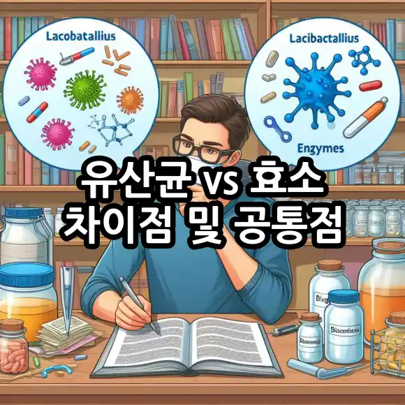 소화 과정에서 유산균 vs 효소 차이점 및 공통점