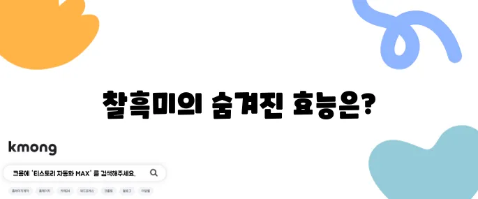 찰흑미의 10가지 효능과 주의할 부작용을 알아보자