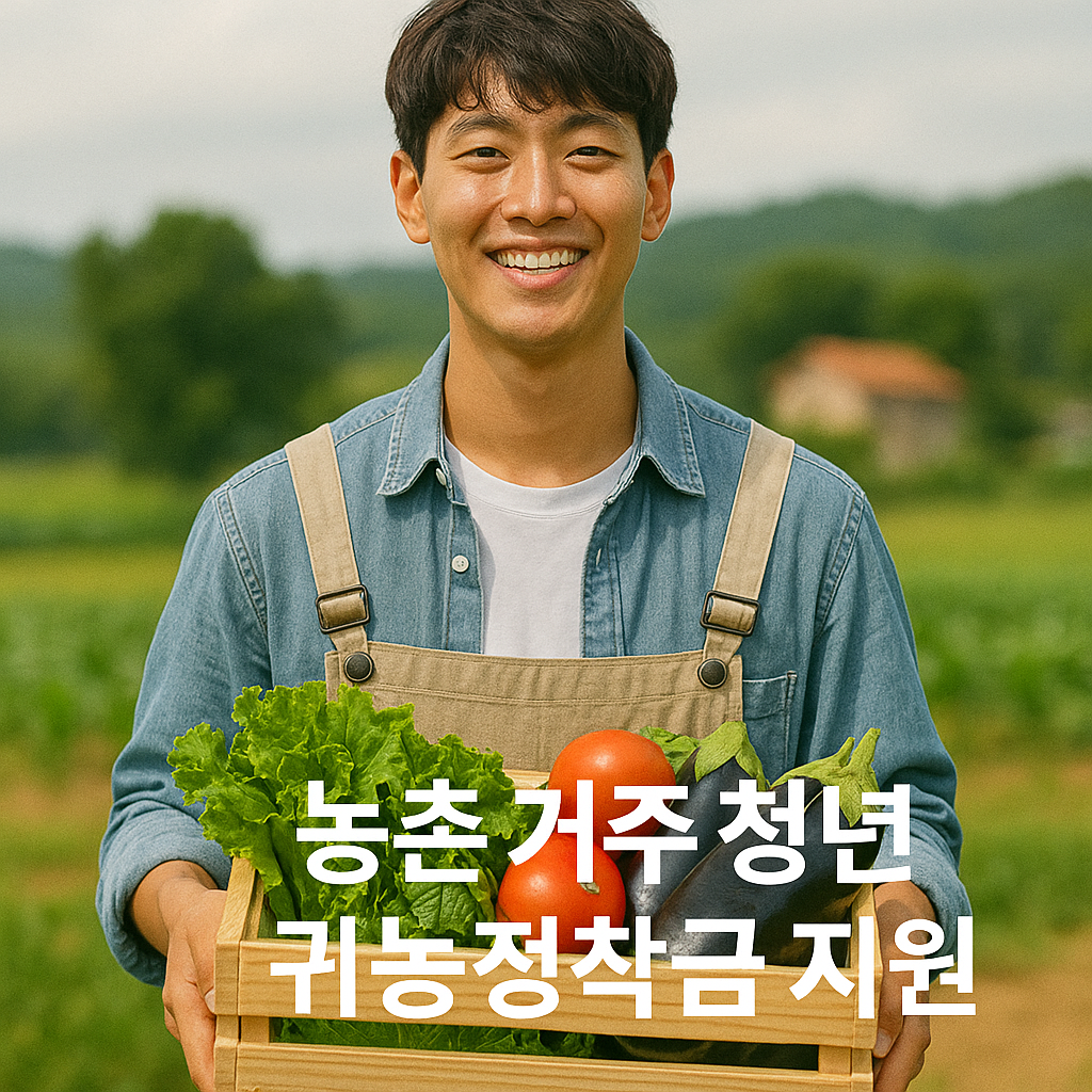 농촌 거주 청년 귀농정착금 지원 이미지
