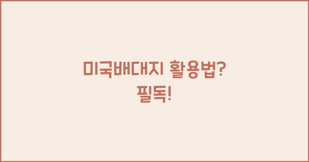 미국배대지