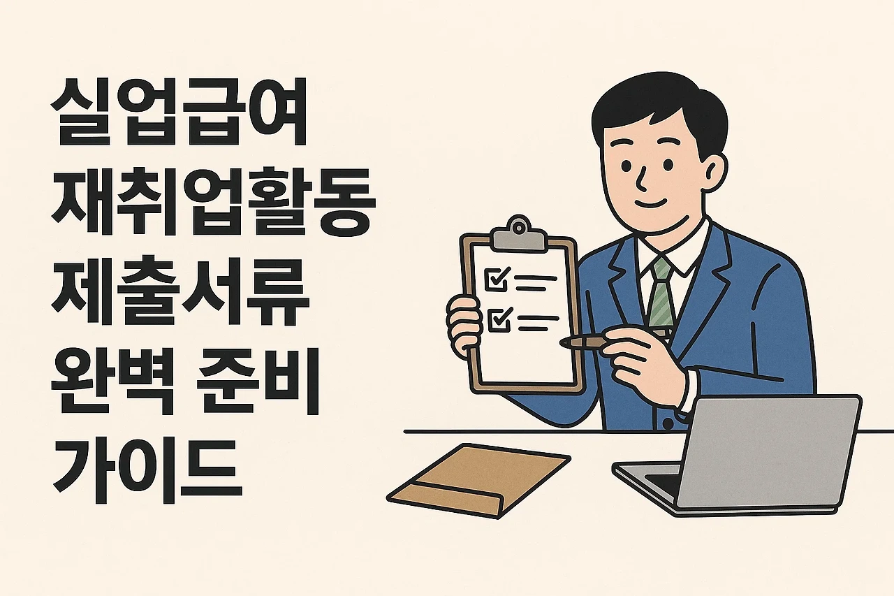 실업급여 재취업활동 서류 준비 가이드 - 고용24 온라인 신청 방법과 구직활동 증빙서류 정리