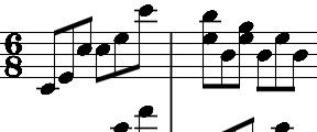 A photo of part of the score.