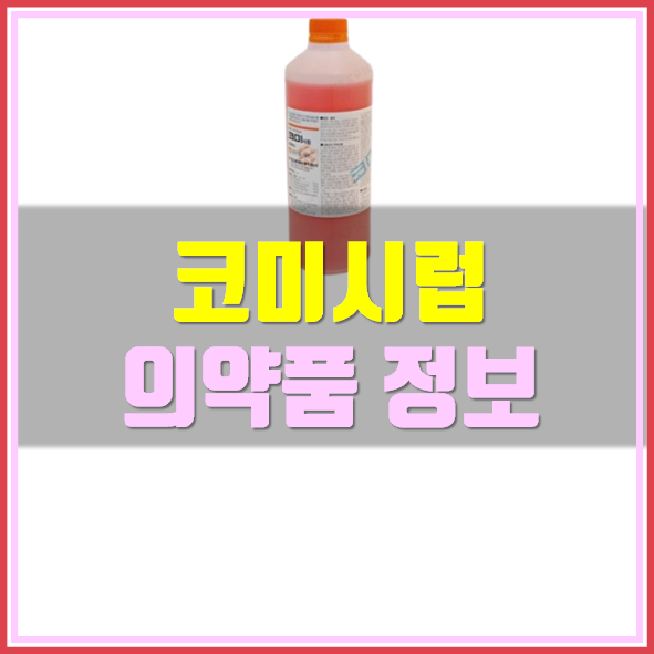  코미시럽 비염약 복용법