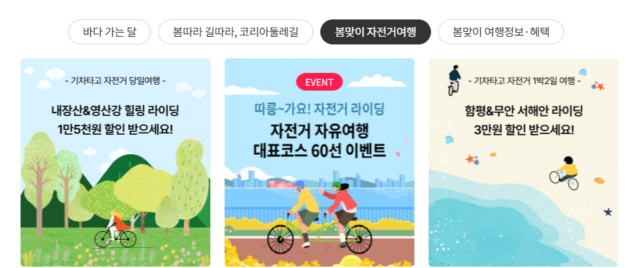 대한민국 구석구석 전국 주요 관광지 지도