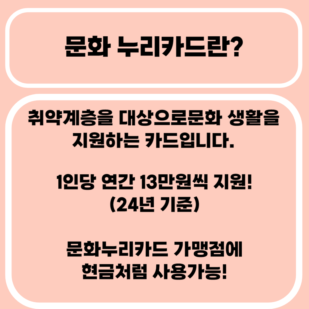 문화누리카드 사용처