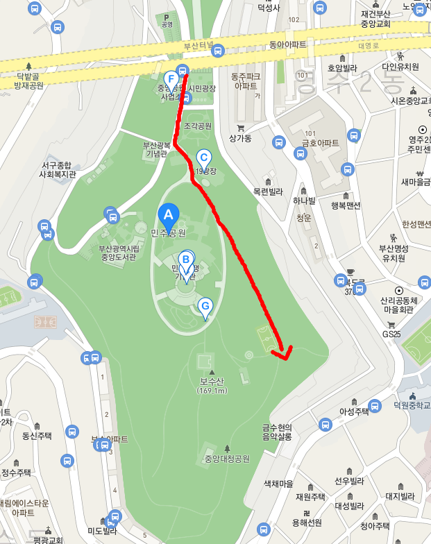 중앙공원 안내도