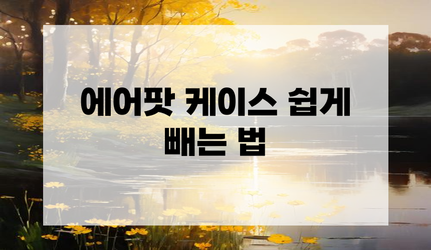 에어팟 케이스 쉽게 빼는 법