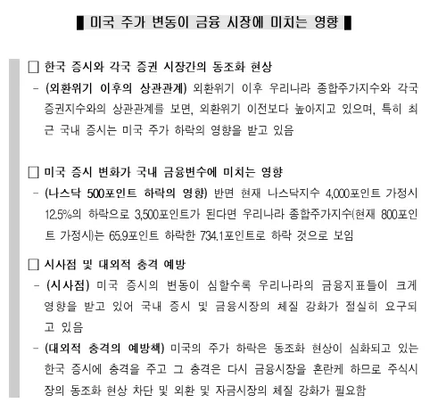 현대경제연구원, 미국주가, 미국주식, 미국주식변동