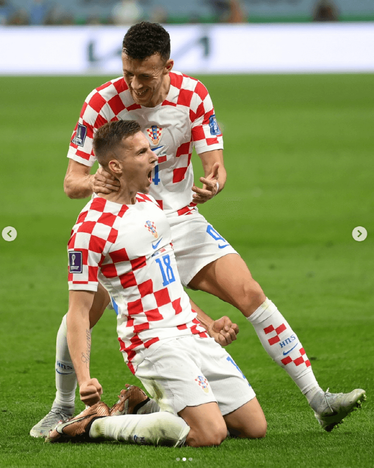 2022카타르월드컵 모로코 VS 크로아티아, 역전골을 넣은 K리그 출신 오르시치(출처: 피파홈페이지)