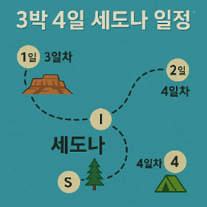 세도나 가족여행 예산표
📅 3박 4일 일정표 (오전/오후/저녁 루틴)
🧒 연령대별 추천 루틴 (유아동, 초등생, 중고등학생)
💡 무료 vs 유료 체험 비교