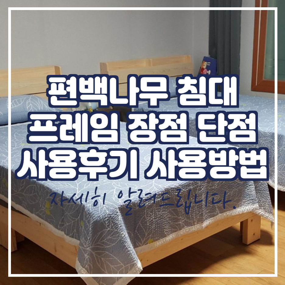  편백나무 침대 프레임 장점 단점 사용 후기