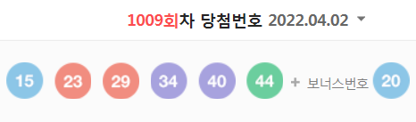 1009회차 로또