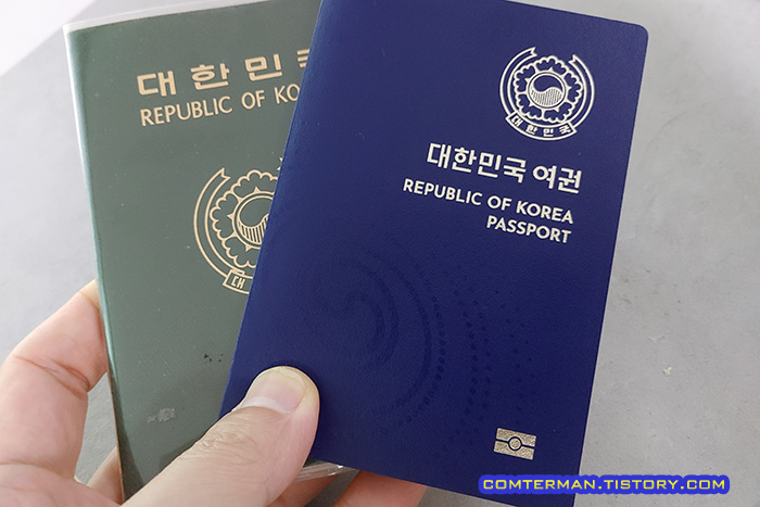 녹색 여권 파란 여권