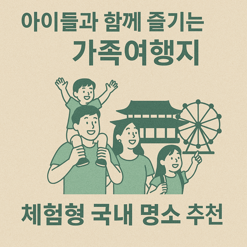 아이들과 함께 즐기는 가족여행지, 체험형 국내 명소 추천