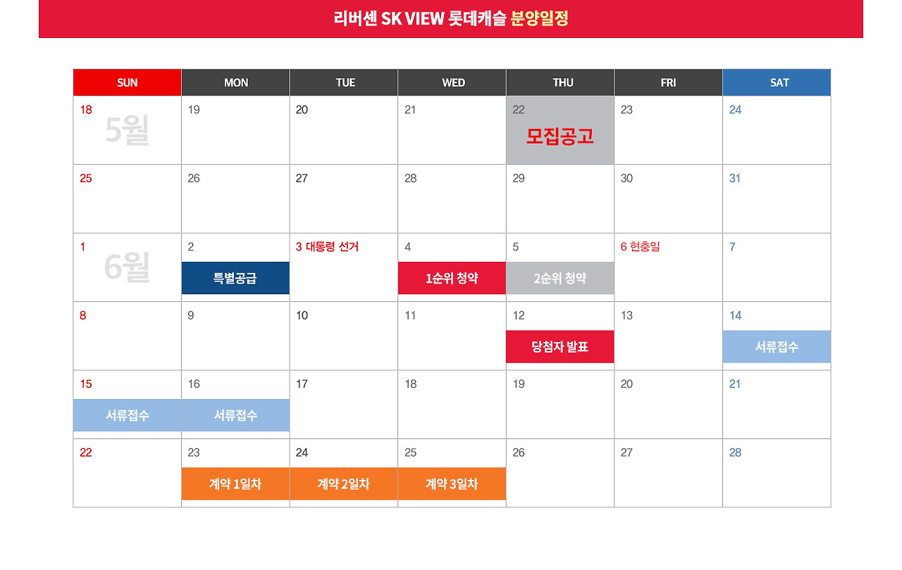 청약 및 계약 일정
